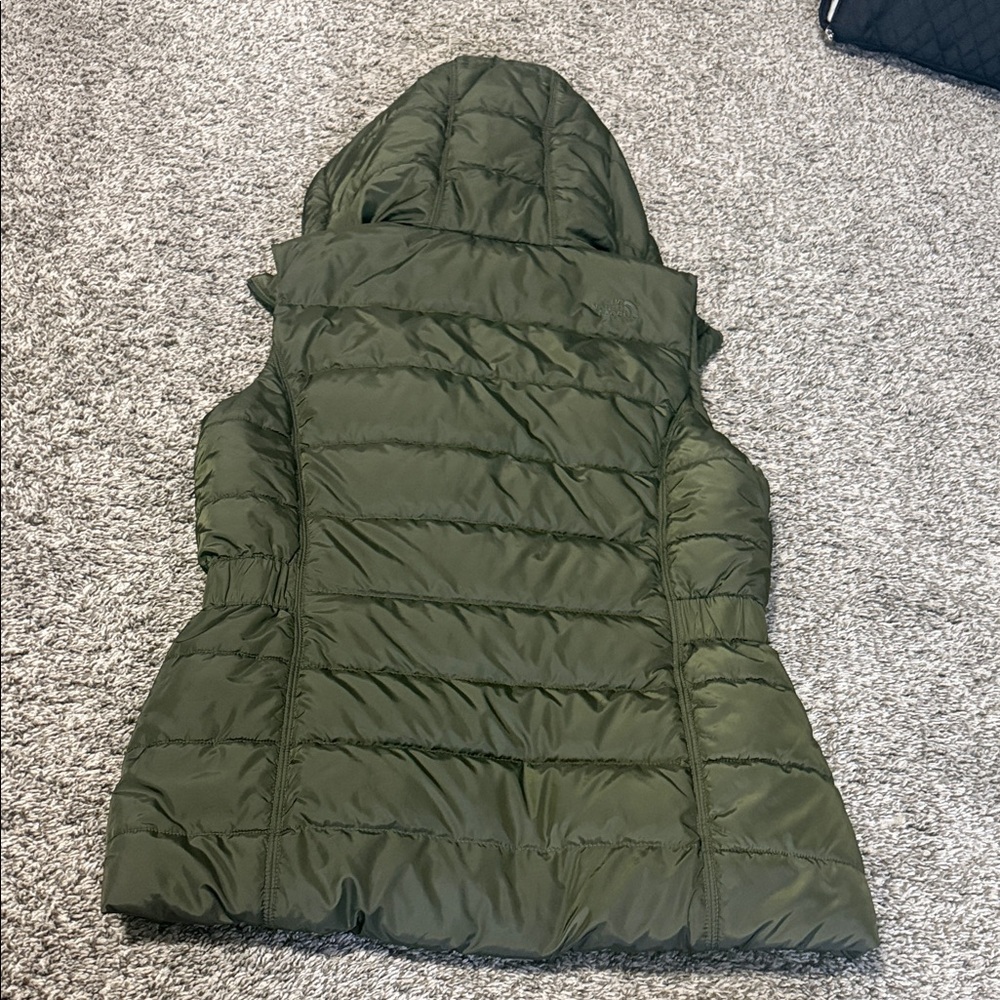 North face 550 fill down vest cinched waist women’s medium - Picture 5 of 6